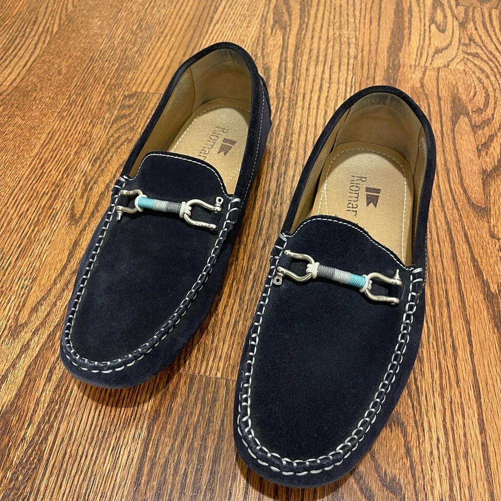 Black Slip-On Loafers with Silver Horsebit Detail